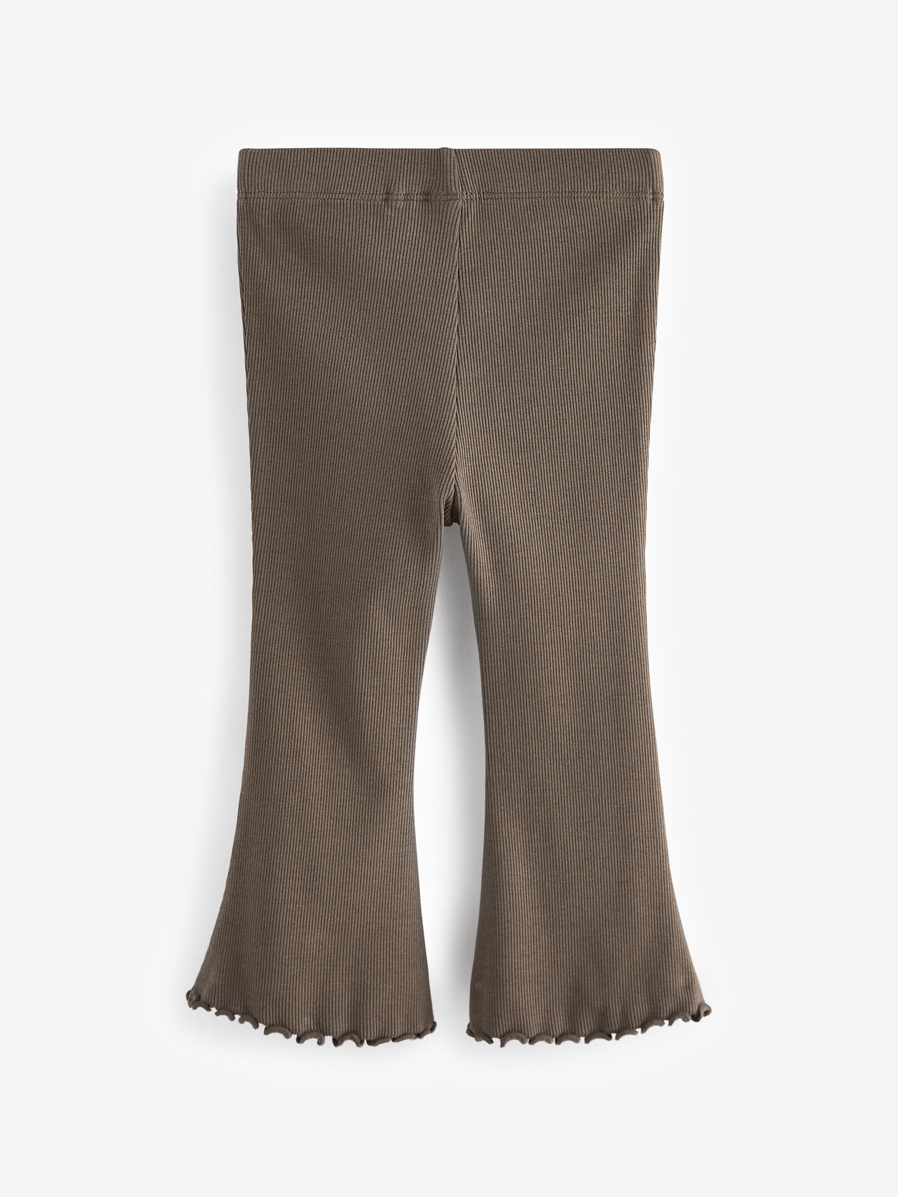 Khaki Green Rib Flare Leggings (3mths-7yrs)