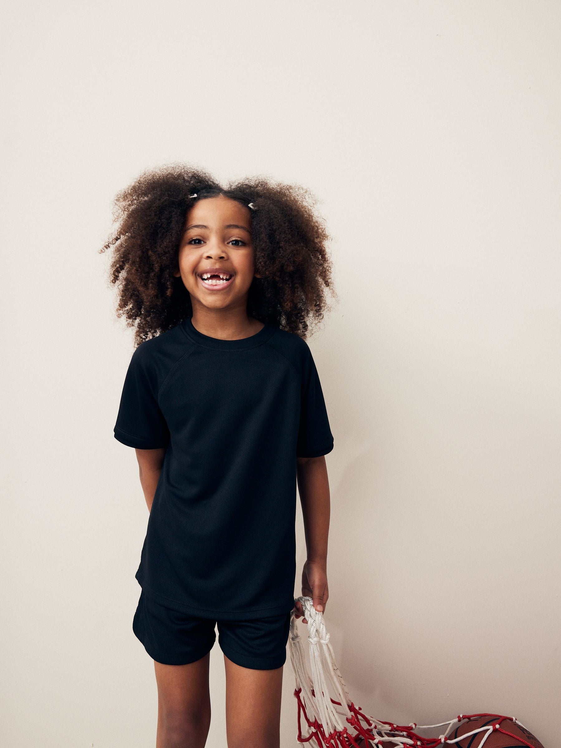 Black Sports T-Shirt (3-16yrs)