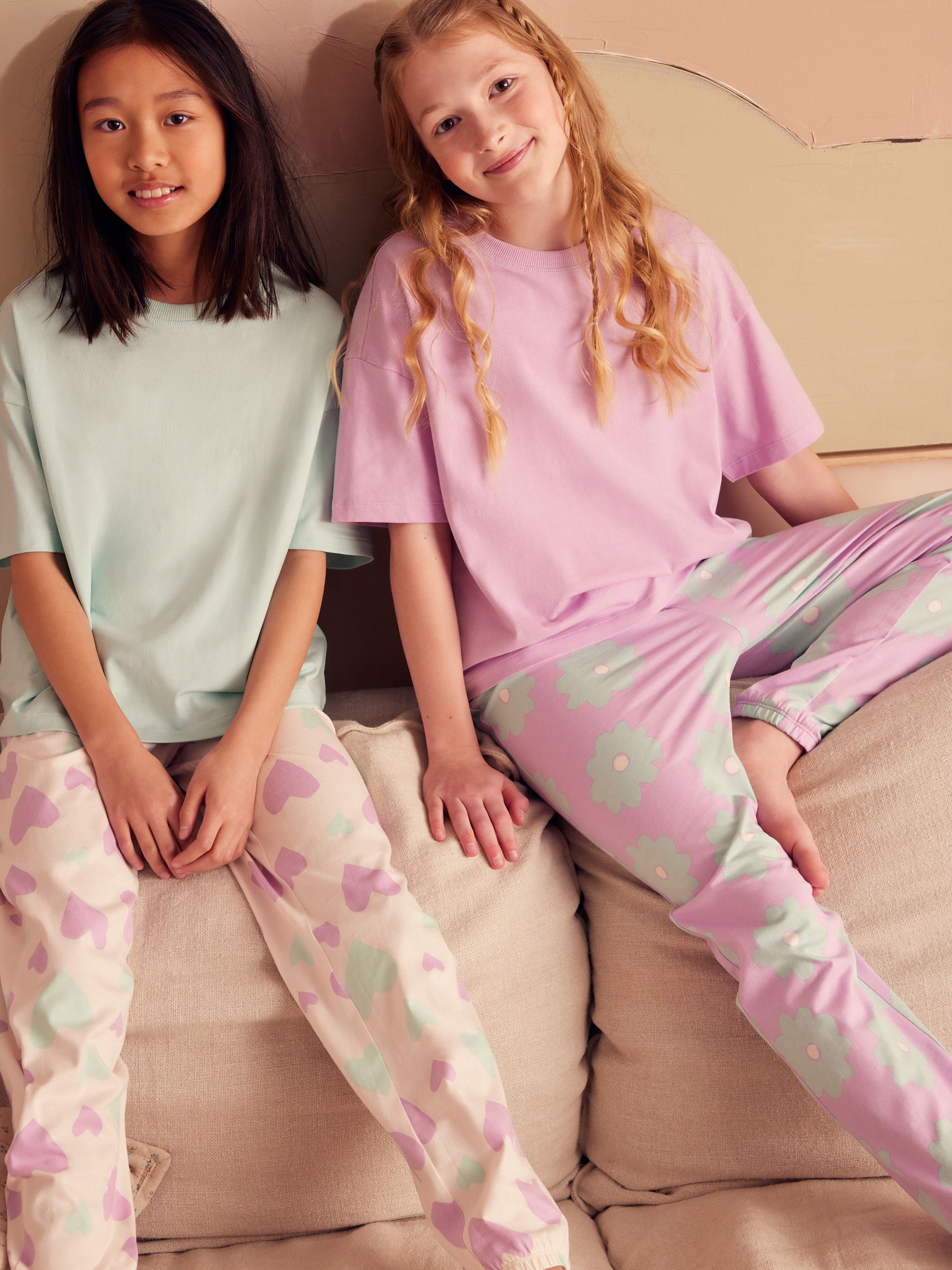 Pastel Purple/Blue Joggers Pyjamas 2 Pack (3-16yrs)