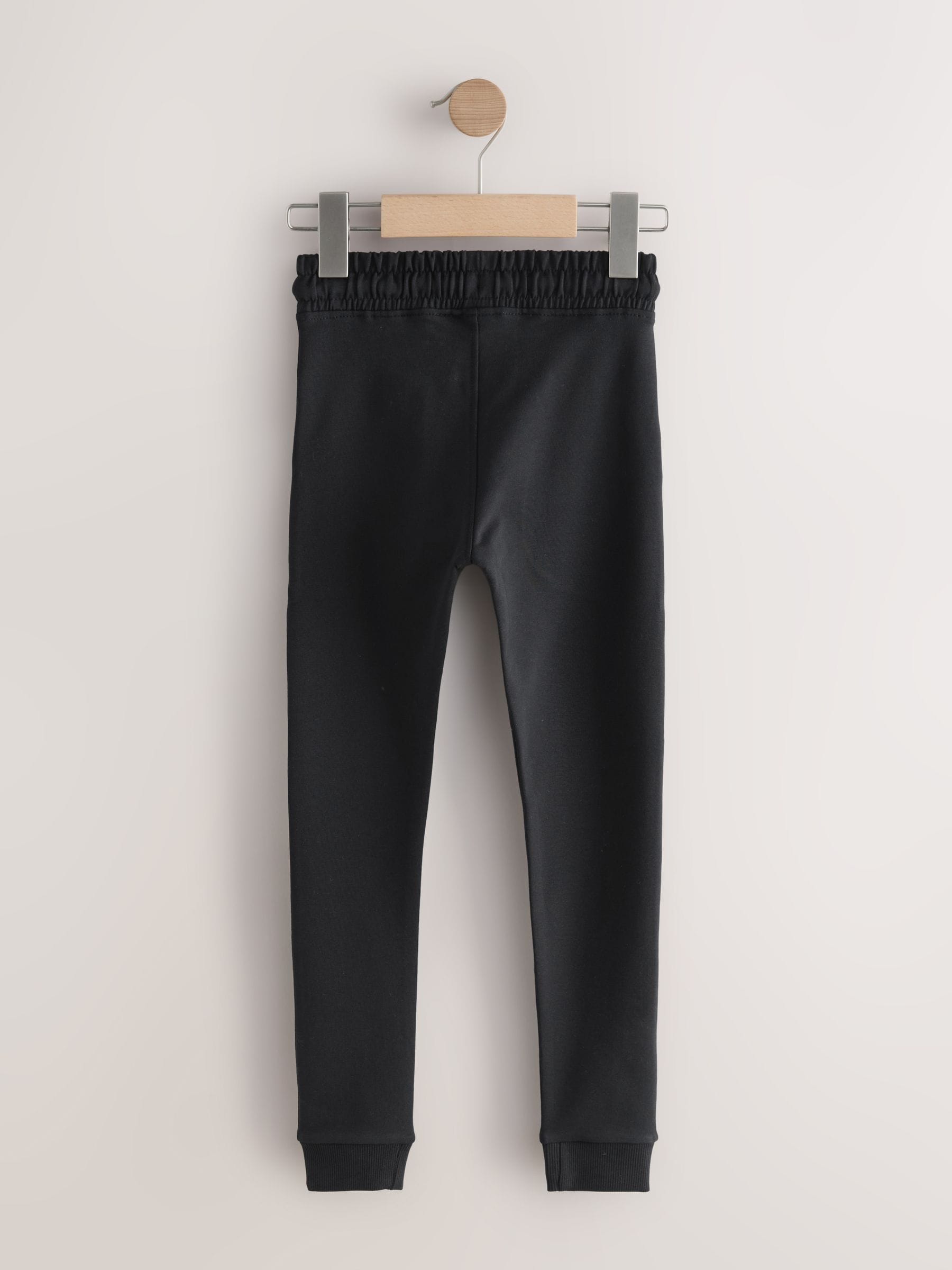 Dark Black Longer Length Skinny Fit Joggers (3-16yrs)