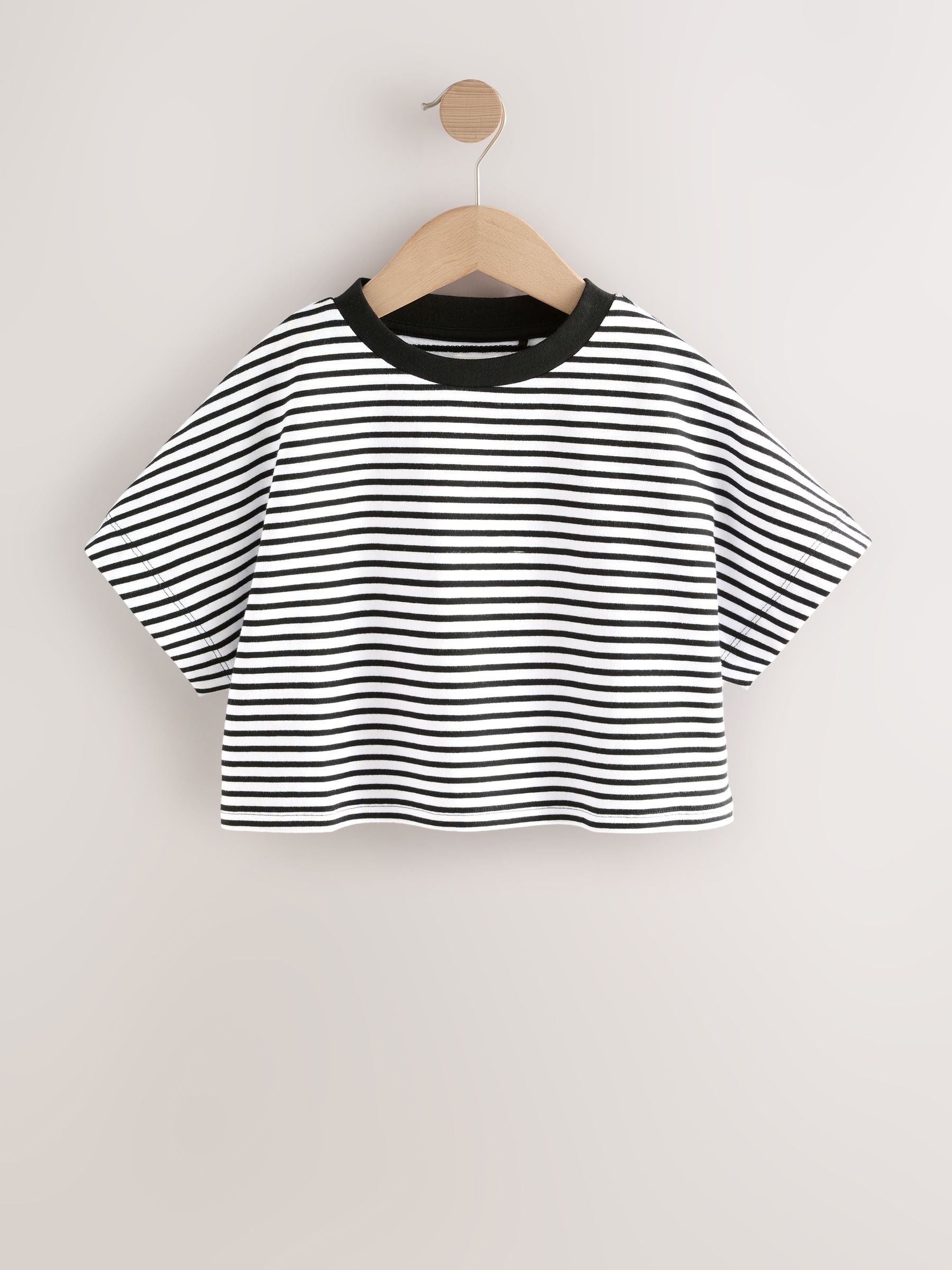 Black/White Stripe Boxy T-Shirt (3-16yrs)
