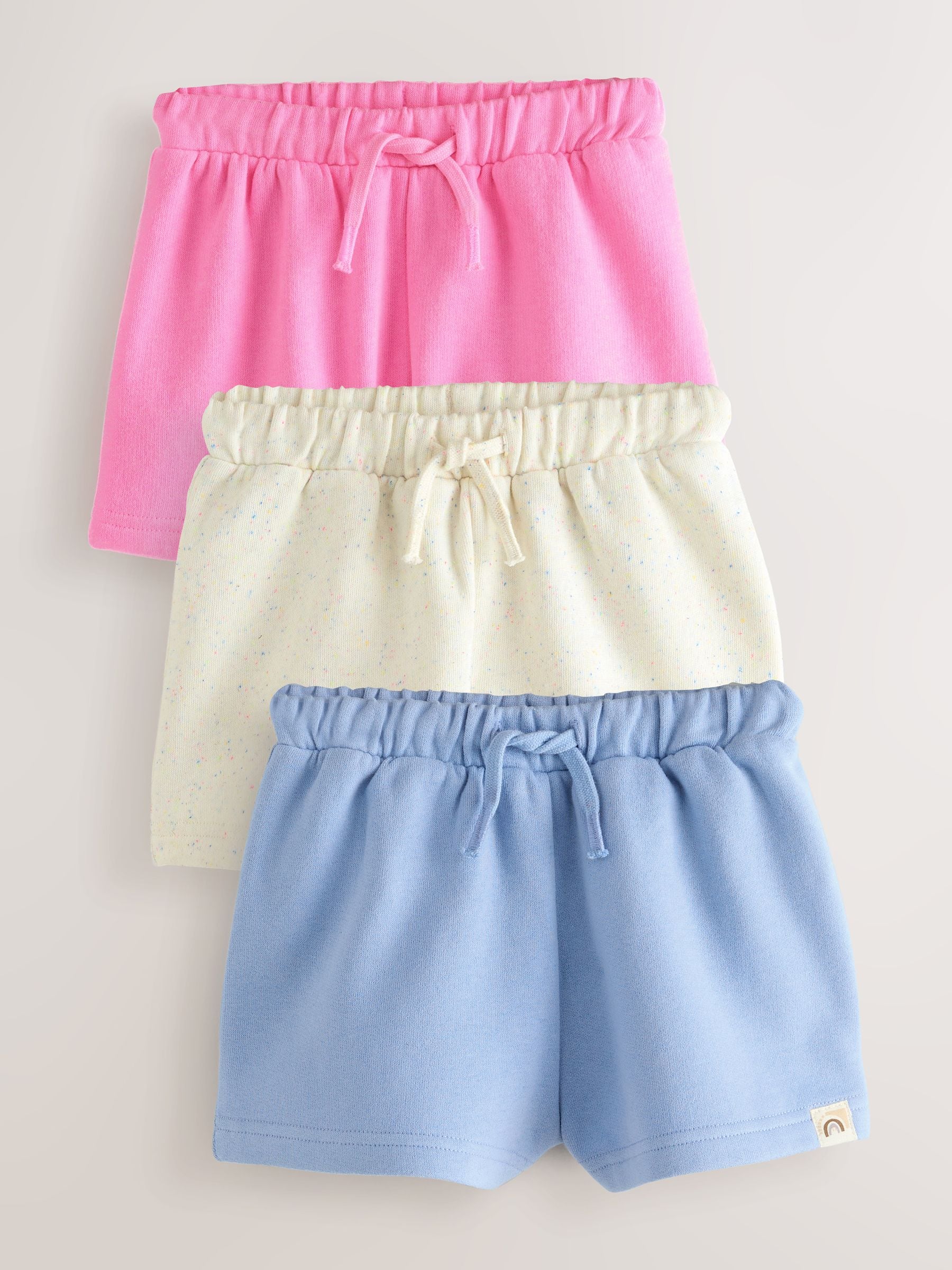 Blue/Pink/Oatmeal Shorts Set 3 Pack (3mths-7yrs)