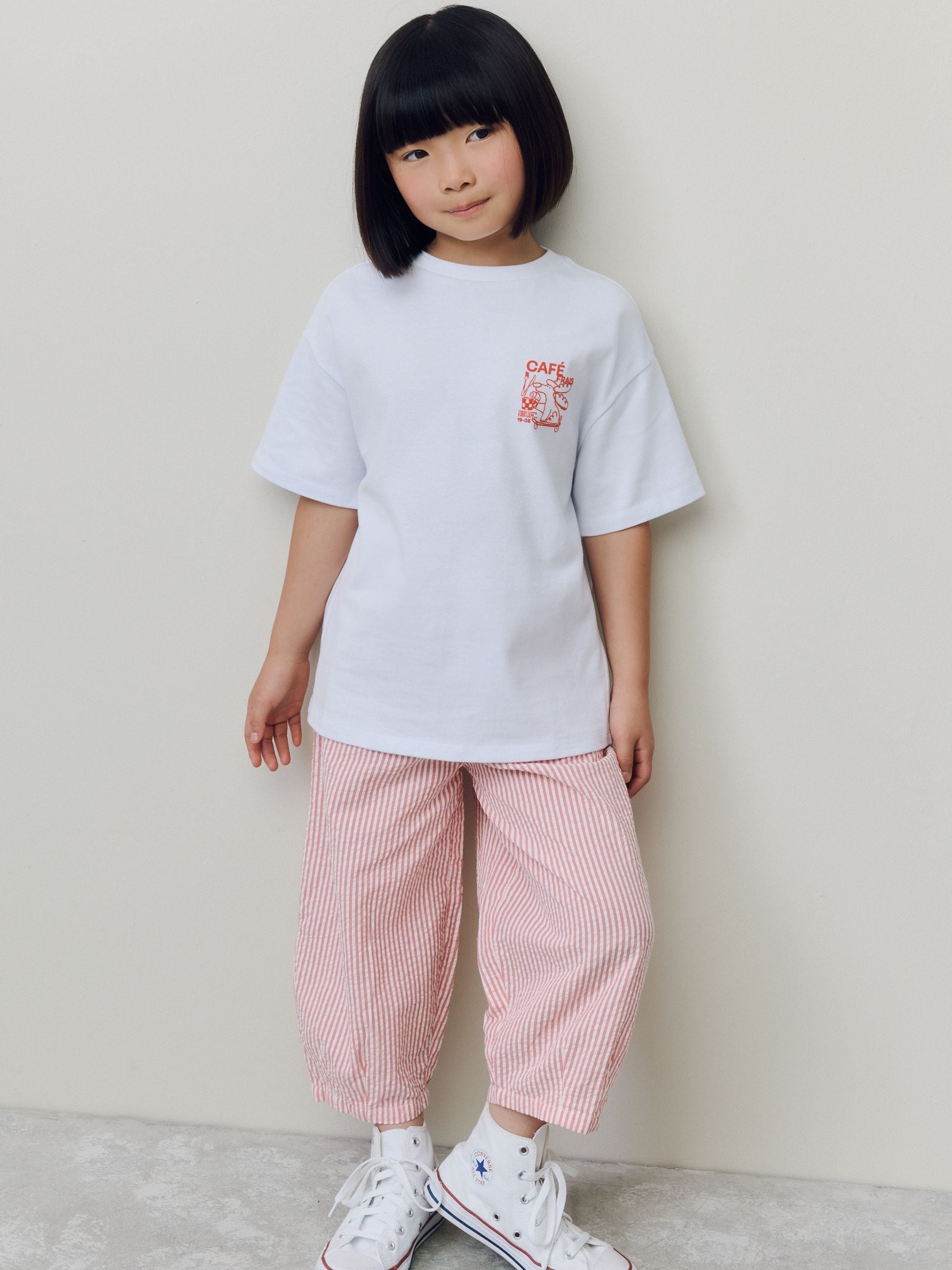 White Dog Oversized Graphic Print T-Shirt (3-16yrs)