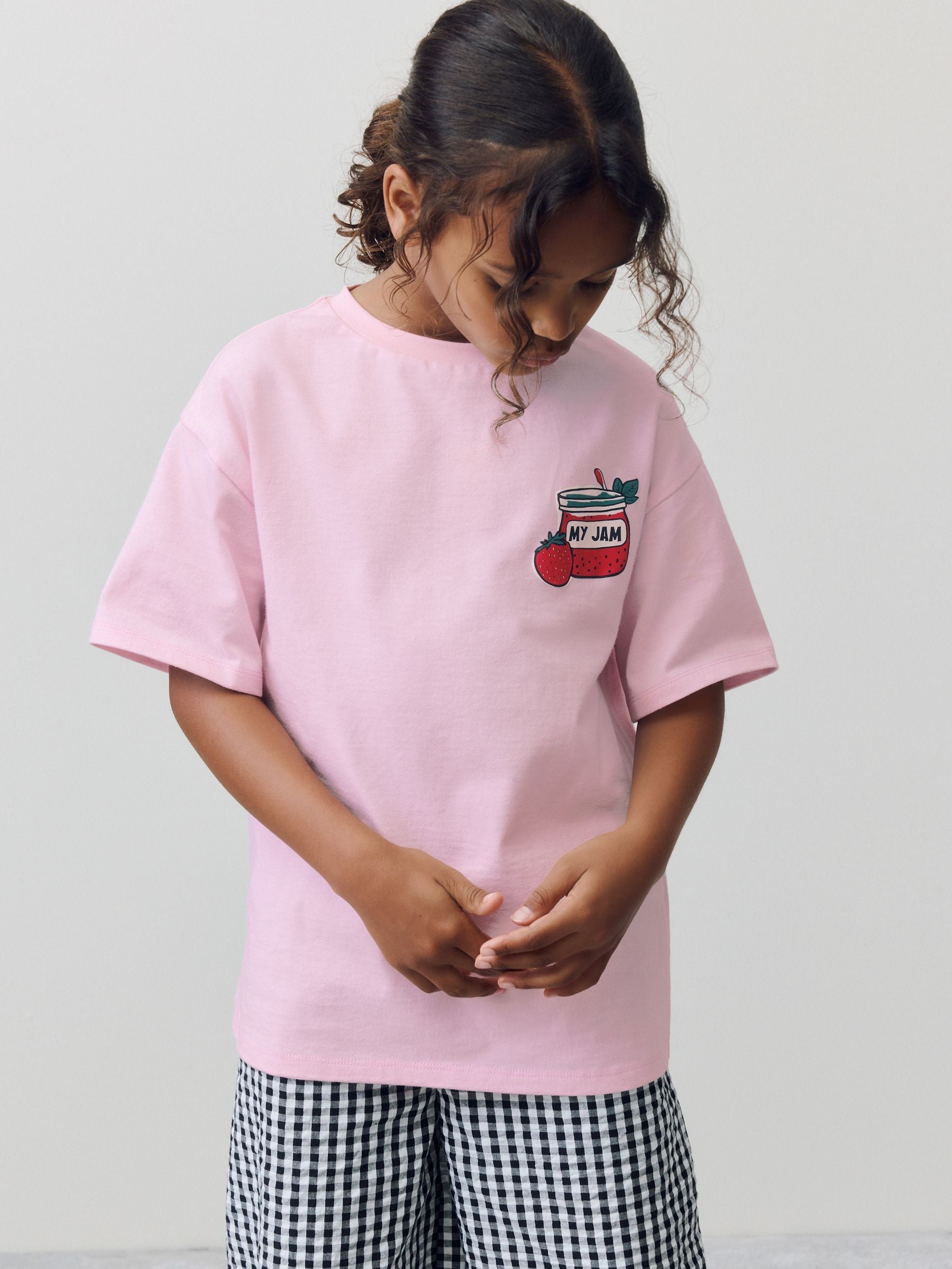 Pink Jam Oversized Graphic Print T-Shirt (3-16yrs)